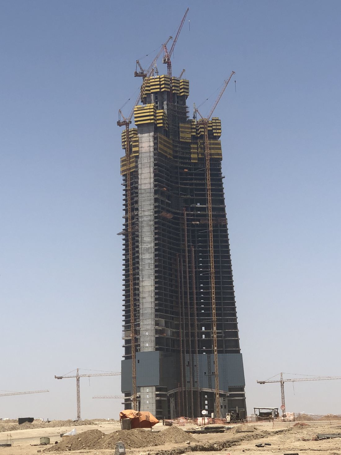 Jeddah Tower in 2019 during the construction pause