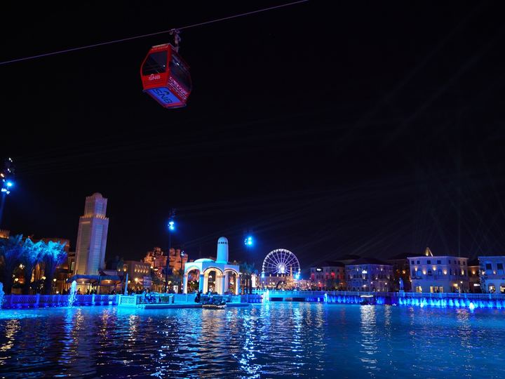 Lights and crowds at Boulevard Riyadh City