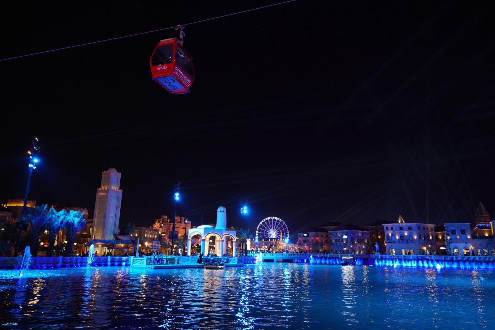 Lights and crowds at Boulevard Riyadh City